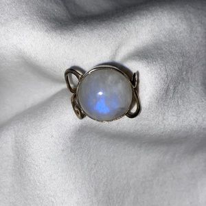 White crystal bohemian ring